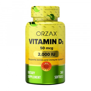 Orzax Vitamin D3 2000 IU 360 caps / Витамин D3