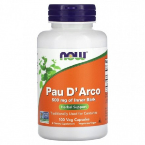 NOW Pau D'Arco 500 mg 100 vcaps / Общее укрепление организма***