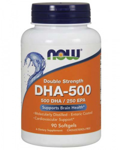 NOW DHA 500 mg (75%) 90 sgels / Рыбий жир