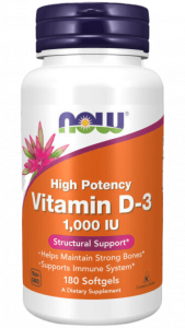 NOW Vitamin D3 1000 IU 180 sgels / Витамин D3
